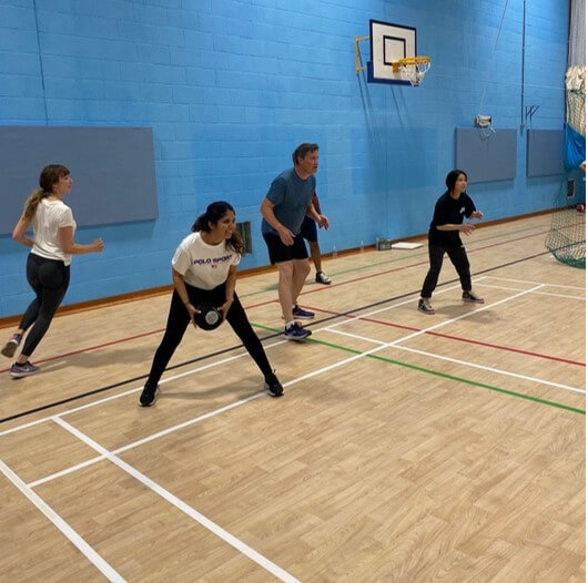 Social-dodgeball team action